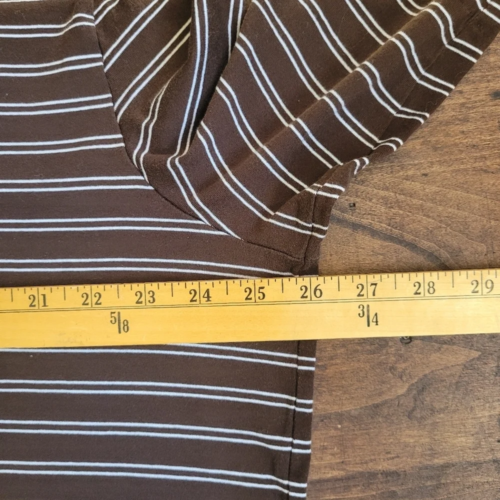 Polo Golf by Ralph Lauren Shirt Men's sz XL Brown Striped Short Sleeve Golf Polo